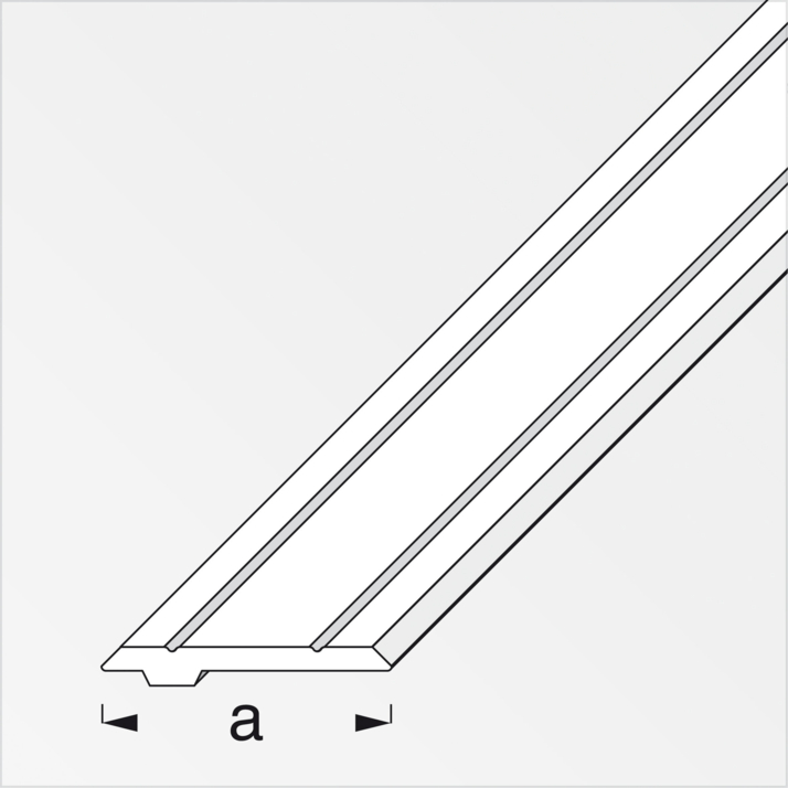 [ REM40789 ] 27040 aluminium afdekprofiel éénzijdig 1 meter