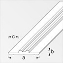 [ REM40792 ] 27100 aluminium basisprofiel dubbel 1 meter