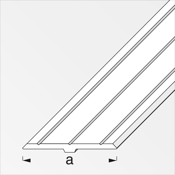 [ REM40790 ] 27060 aluminium afdekprofiel tweezijdig 1 meter