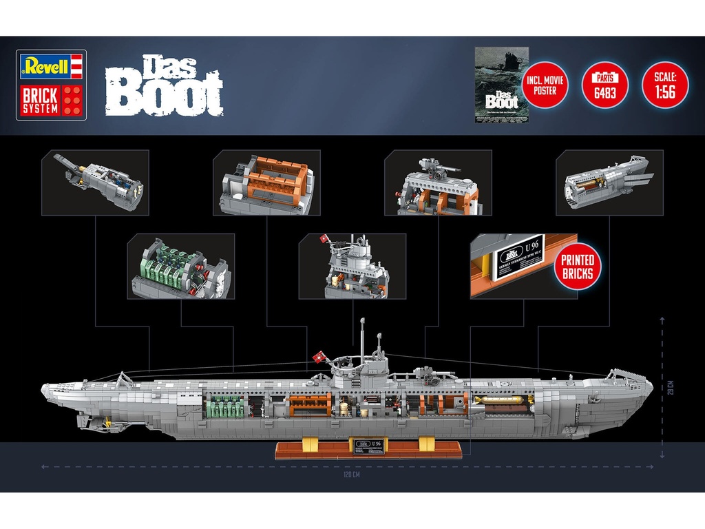 [ RE00960 ] Revell U-96 "Das Boot" - Brick System 