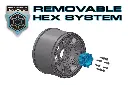 [ PROLR-T3204SX ] Louise RC - MT-UPHILL - 1/10 Monster Truck Tire Set - Removable HEX 12 narrow, 12 wide, 14, 17mm