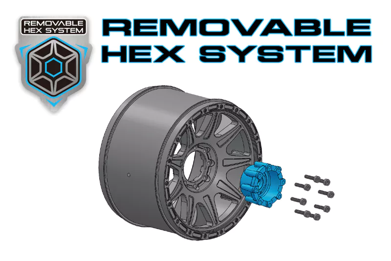 [ PROLR-T3202SX ] Louise RC - MT-PIONEER - 1/10 Monster Truck Tire Set - Removable HEX 12 narrow, 12 wide, 14, 17mm