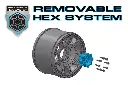 [ PROLR-T3202SX ] Louise RC - MT-PIONEER - 1/10 Monster Truck Tire Set - Removable HEX 12 narrow, 12 wide, 14, 17mm