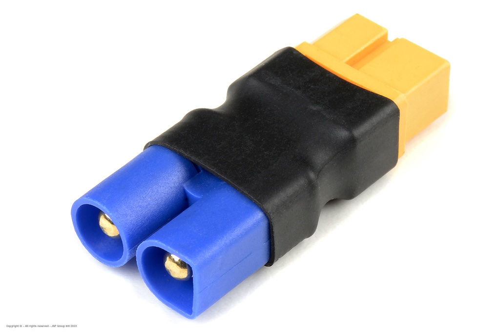 [ GF-1305-024 ] Power adapterconnector - XT-60 connector vrouw. <=> EC-3 connector man. - 1 st 
