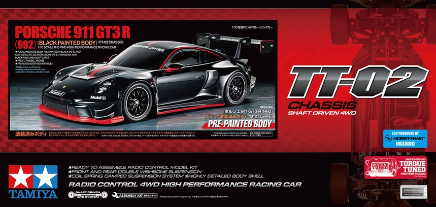 [ T47512 ] Tamiya Porsche 911 GTR (992) TT-02  1/10   painted body