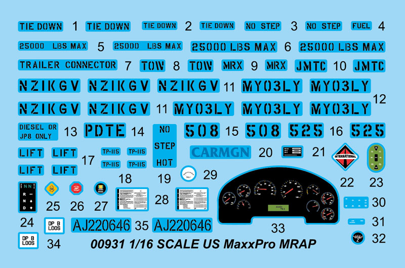 [ TRU00931 ] Trumpeter US MAXXPRO MRAP  1/16