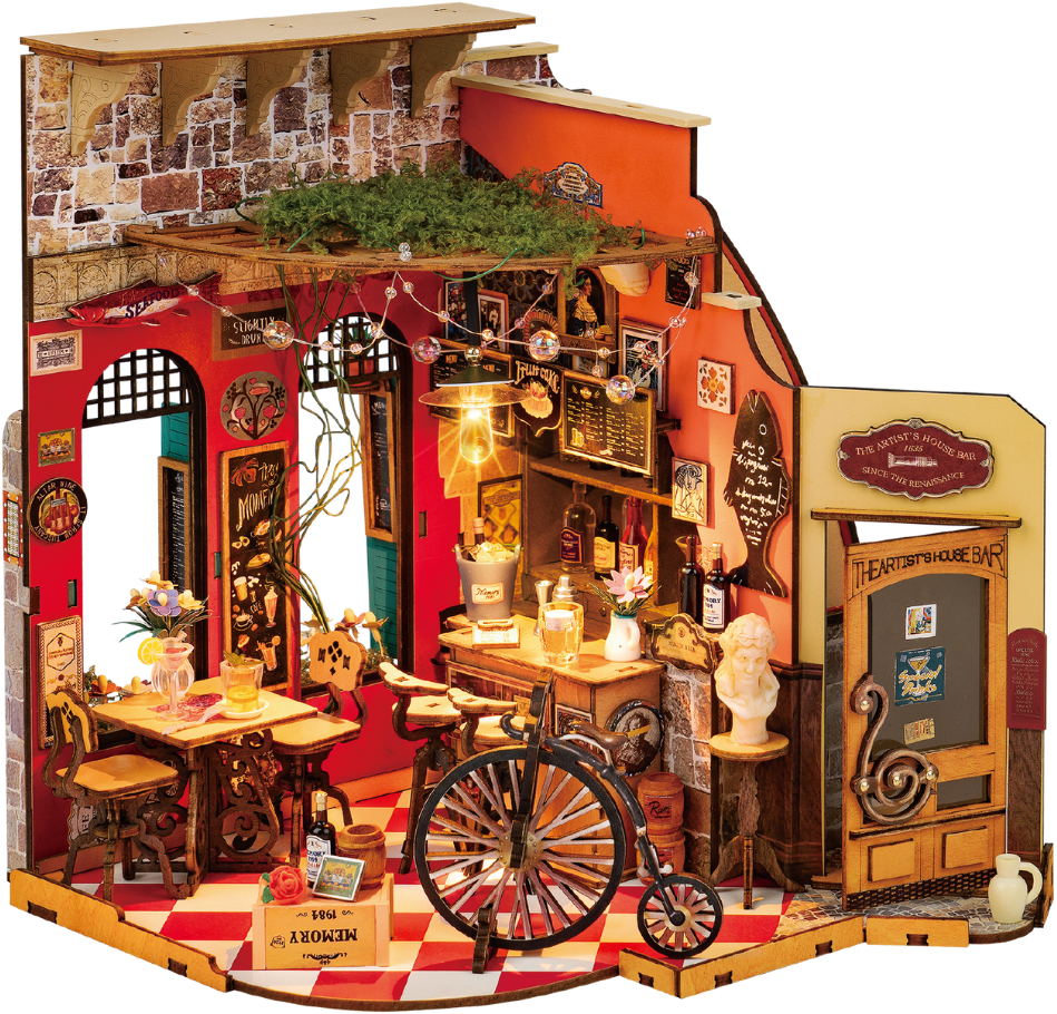 [ ROLIFEDG173 ] Rolife Miniature House Cheers Bar & Dining 