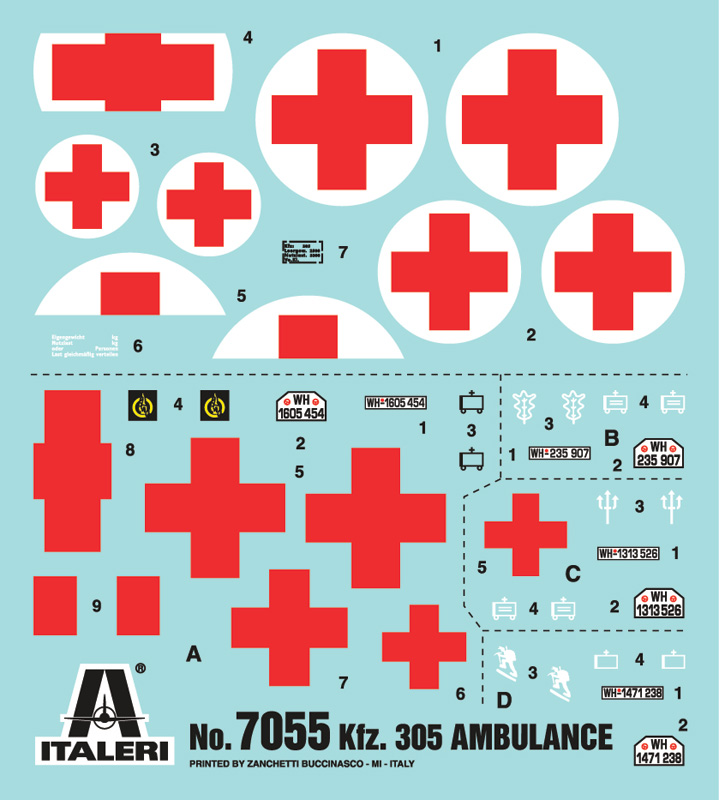 [ ITA-7055S ] Italeri Kfz. 305 Ambulance  1/72