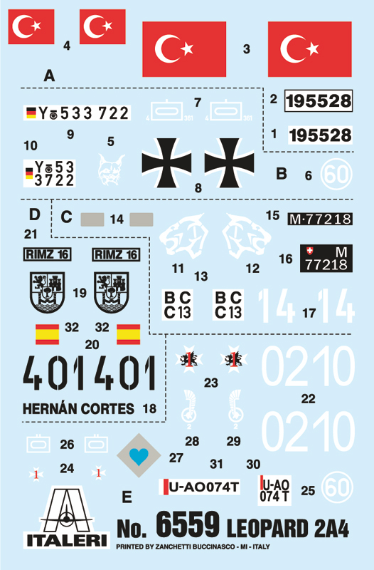[ ITA-6559S ] Italeri Leopard 2A4 1/35