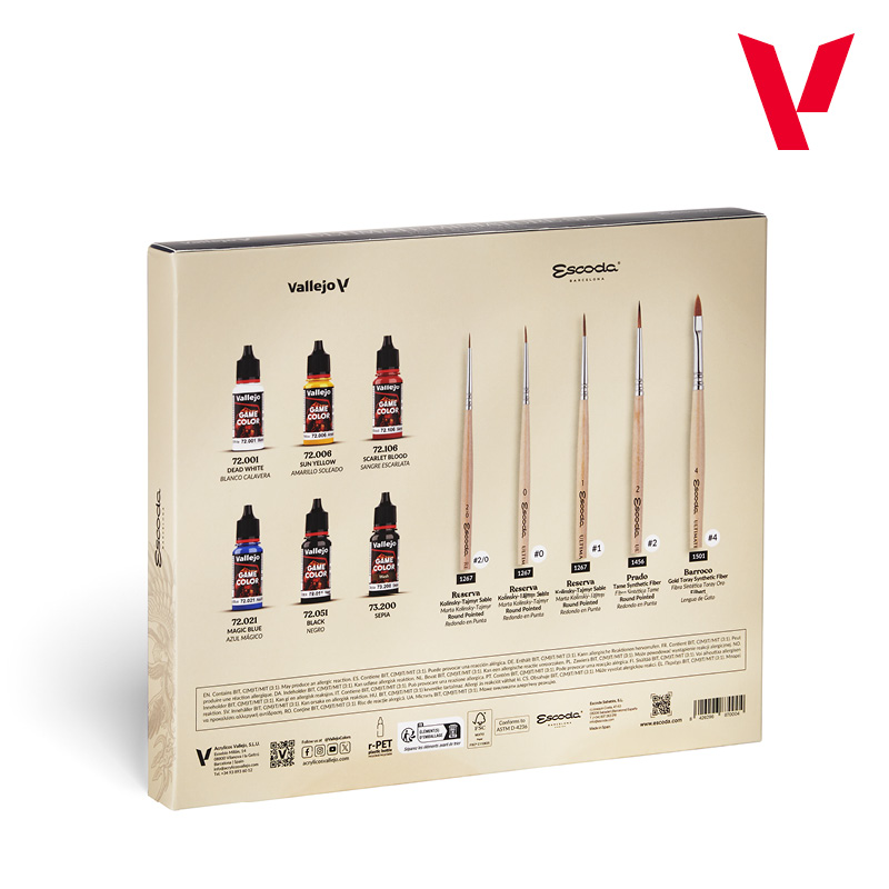 [ VAL72206 ] Vallejo Ultimate miniature set paint & brushes 8426296870004