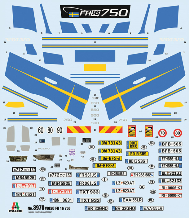 [ ITA-3970 ] Italeri Volvo FH16 Medium Roof 1/24