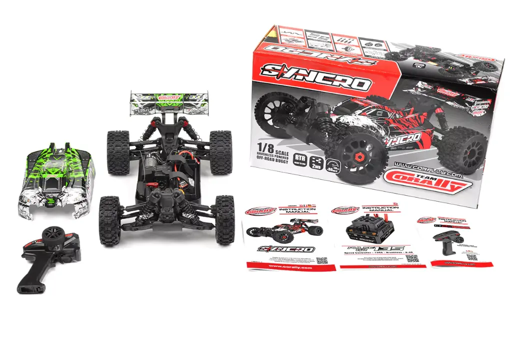 [ PROC-00289-G ] Team Corally - SYNCRO - 2WD - RTR - Green - Brushless Power 3-4S - No Battery - No Charger