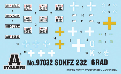 [ ITA-97032 ] Italeri Sd. Kfz. 232 6 Rad. 1/72