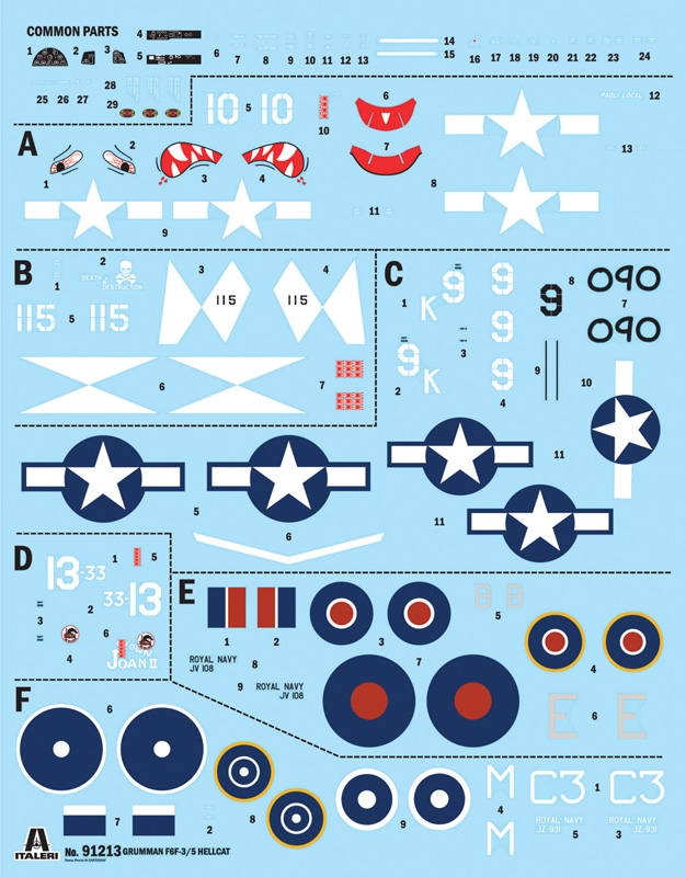 [ ITA-91213 ] Italeri F6F-3/5 Hellcat 1/72