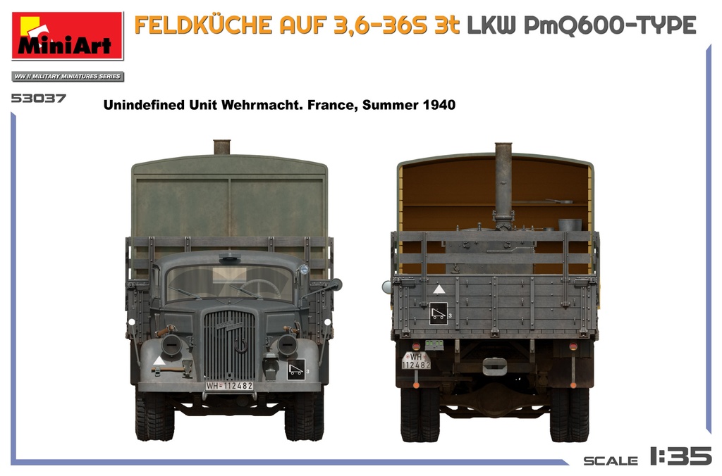 [ MINIART53037 ] Feldküche auf 3.6-365 st LKW PmQ600-Type  1/35
