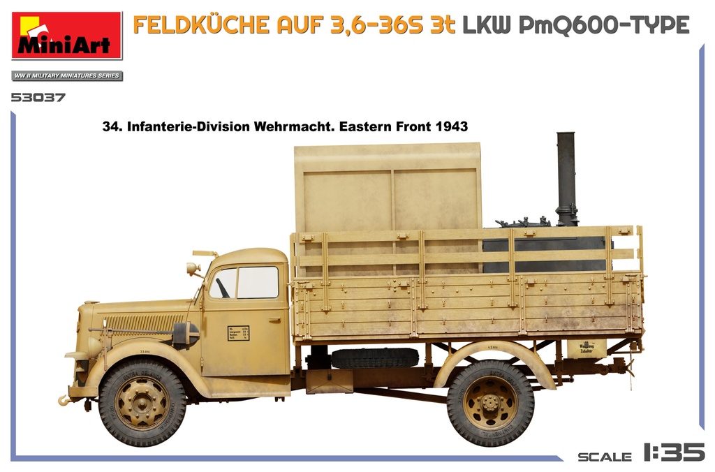 [ MINIART53037 ] Feldküche auf 3.6-365 st LKW PmQ600-Type  1/35