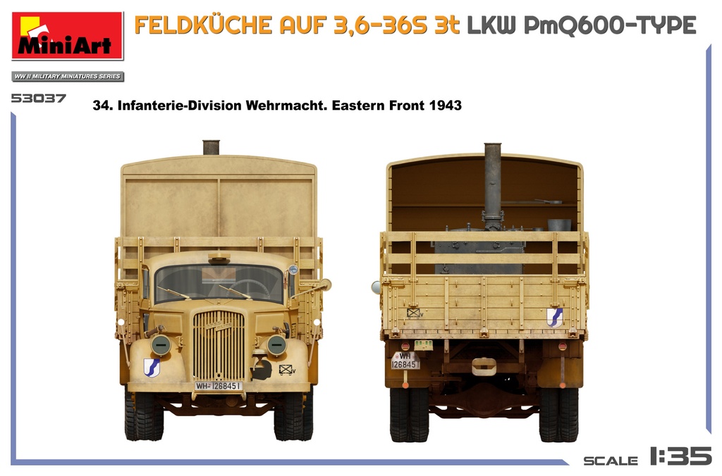 [ MINIART53037 ] Feldküche auf 3.6-365 st LKW PmQ600-Type  1/35