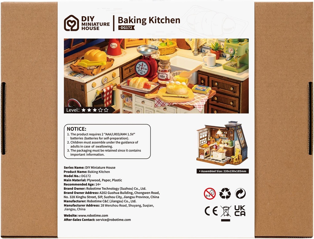 [ ROLIFEDG172 ] Rolife Miniature House Baking Kitchen 