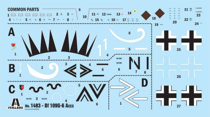 [ ITA-1483 ] Italeri Messerschmitt Bf 109 G-6 1/72