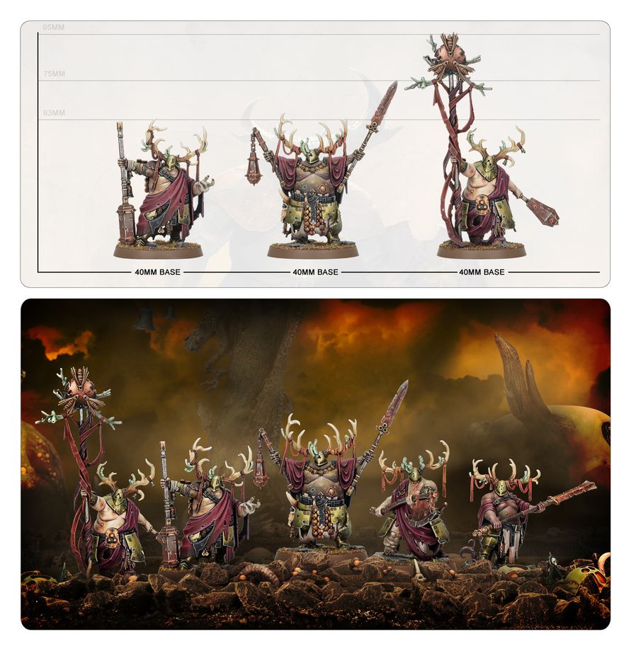 [ GW83-28 ] MAGGOTKIN OF NURGLE: PUTRID BLIGHTKINGS