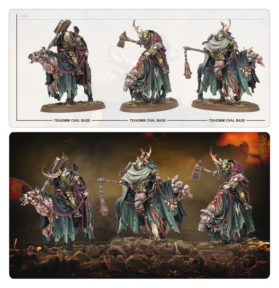 [ GW83-114 ] MAGGOTKIN OF NURGLE: SLOVEN KNIGHTS