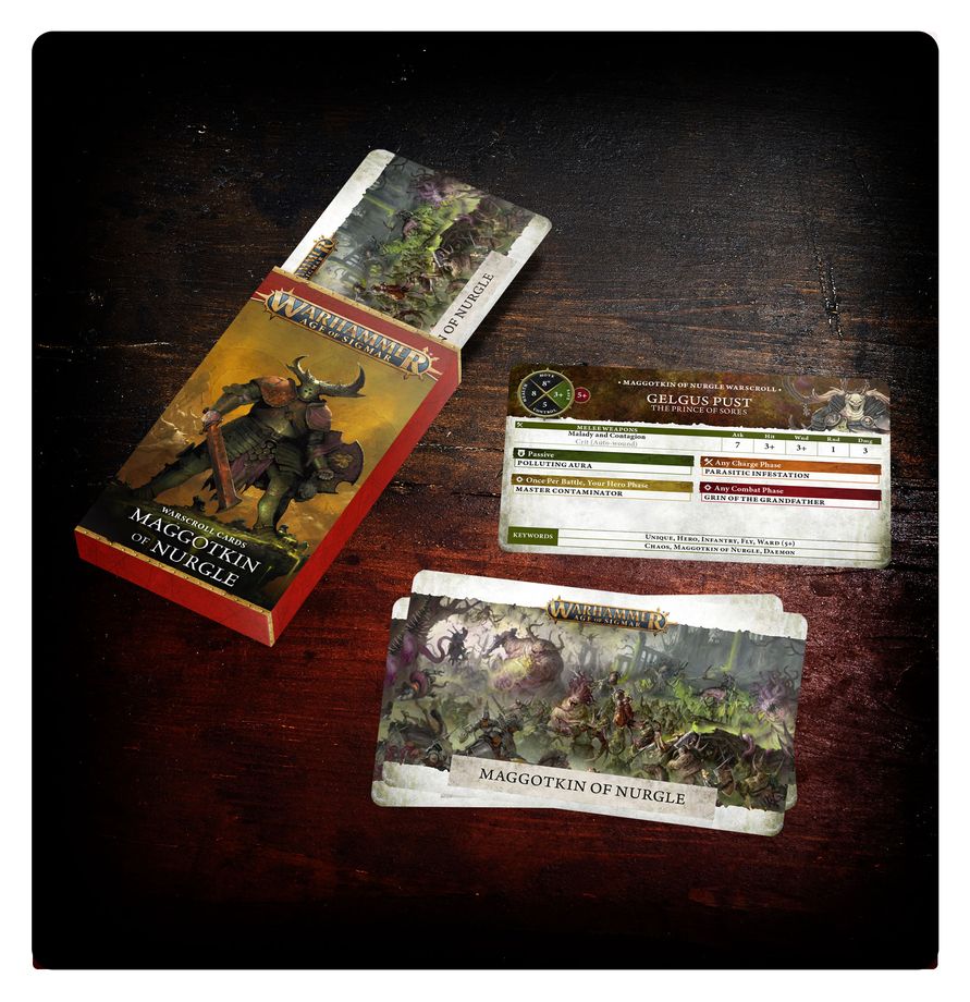 [ GW83-59 ] WARSCROLL CARDS: MAGGOTKIN OF NURGLE