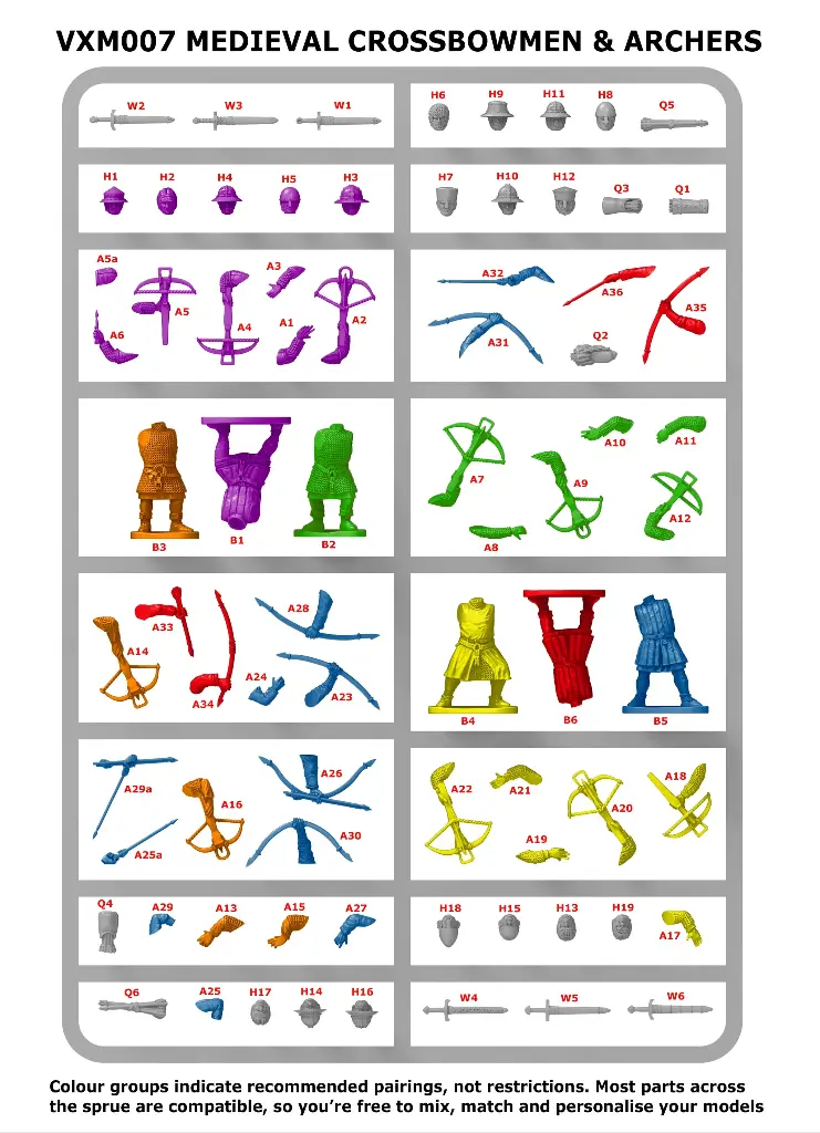 [ VICTRIXVXM007 ] Victrix Medieval Crossbowmen & Archers