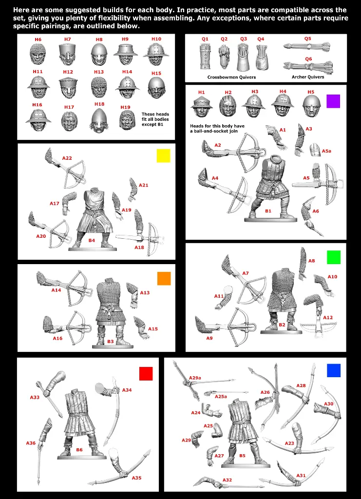 [ VICTRIXVXM007 ] Victrix Medieval Crossbowmen & Archers