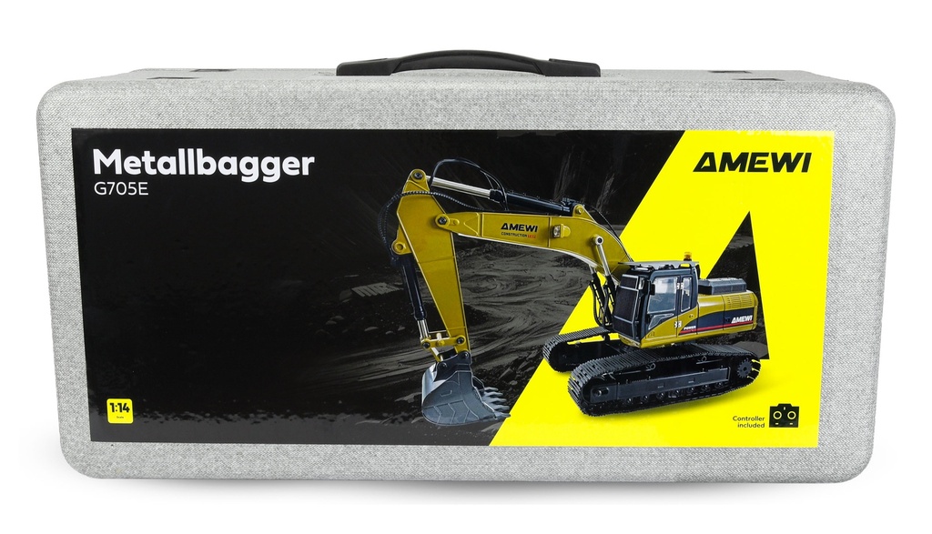 [ AMEWI22732 ] Amewi G705E Bagger Metall 1:14 RTR gelb