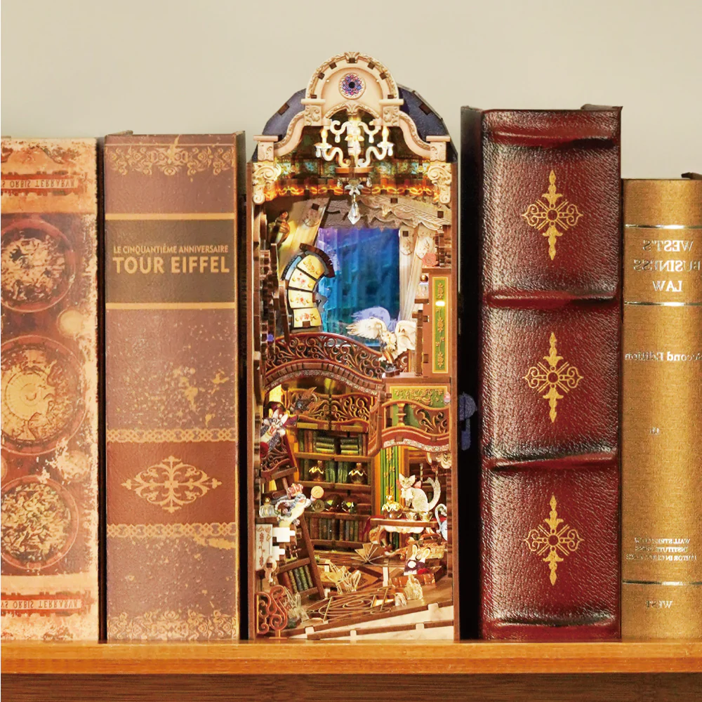 [ TONETQ134 ] Tonecheer 3D Puzzle Book Nook Kit Magical Library