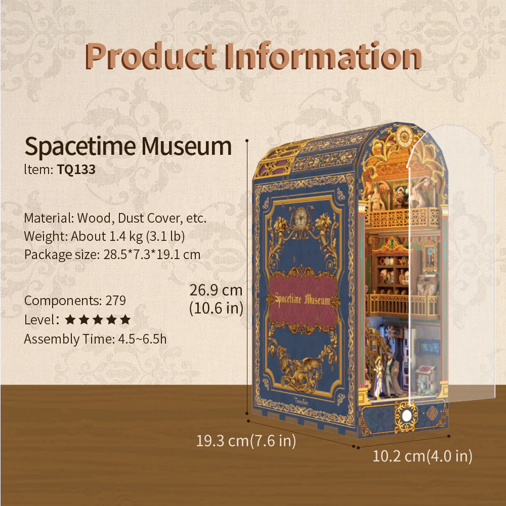 [ TONETQ133 ] Tonecheer 3D Puzzle Book Nook Kit Spacetime Museum 