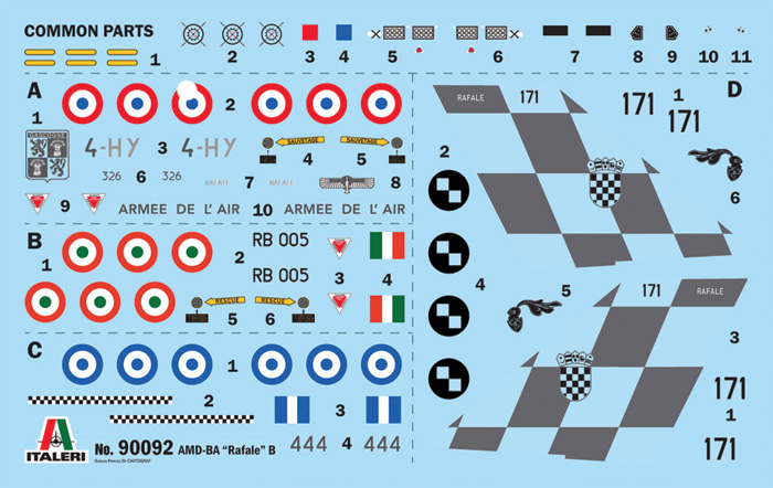 [ ITA-90092 ] Italeri Rafale B 1/72 