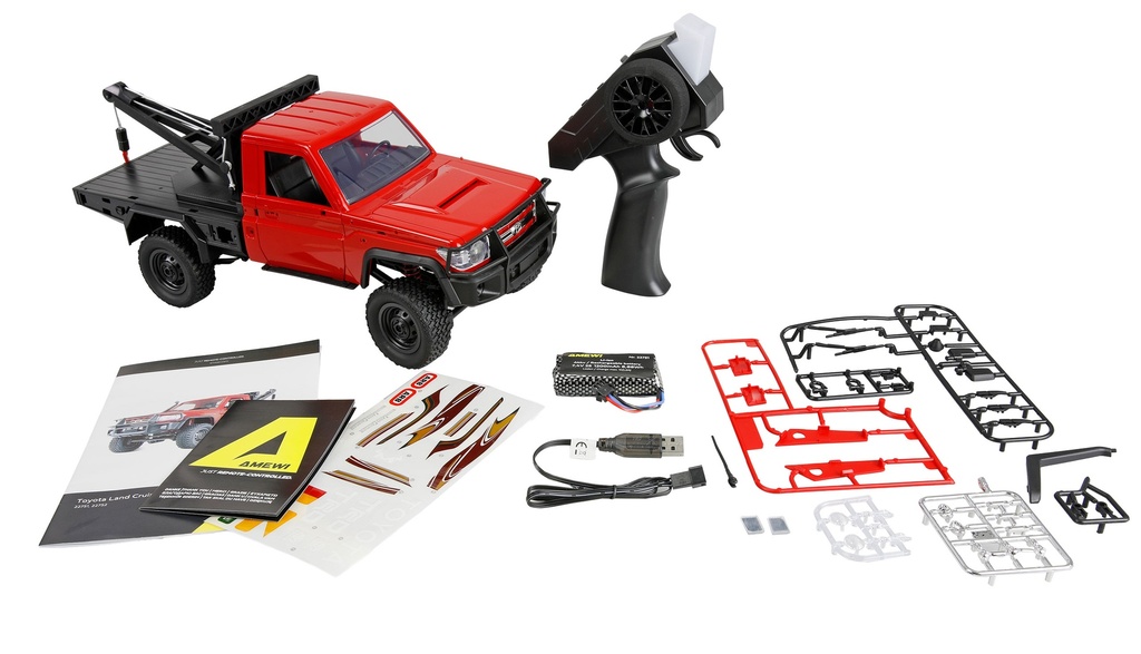 [ AMEWI22751 ] Amewi Toyota Land Cruiser Crawler Tow Truck 4WD 1:12 RTR red