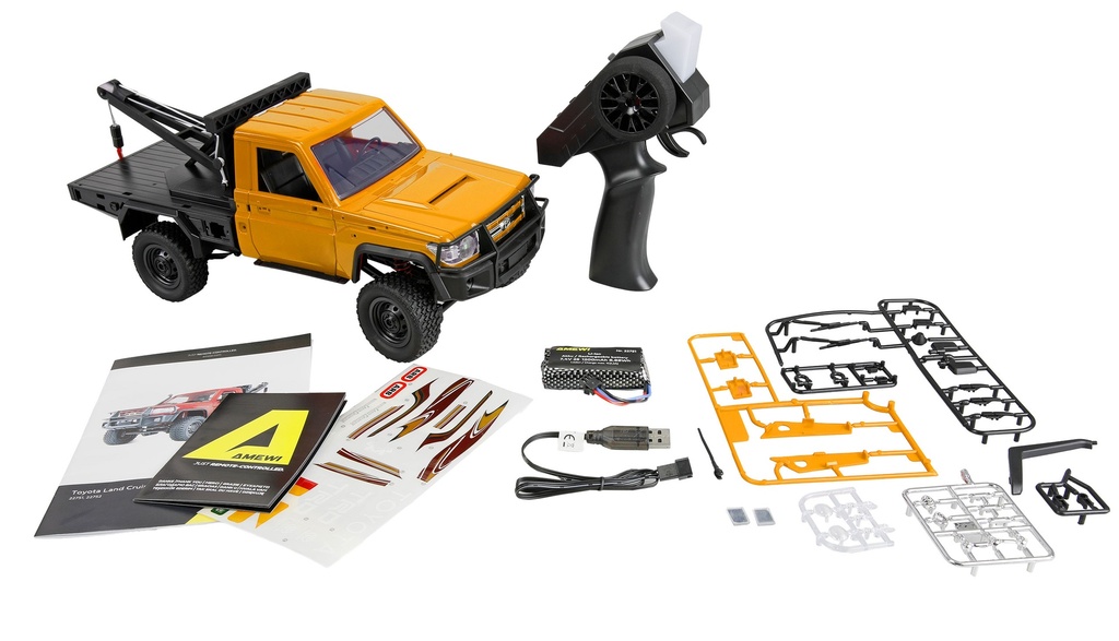 [ AMEWI22752 ] Amewi Toyota Land Cruiser Crawler Tow Truck 4WD 1:12 RTR yellow