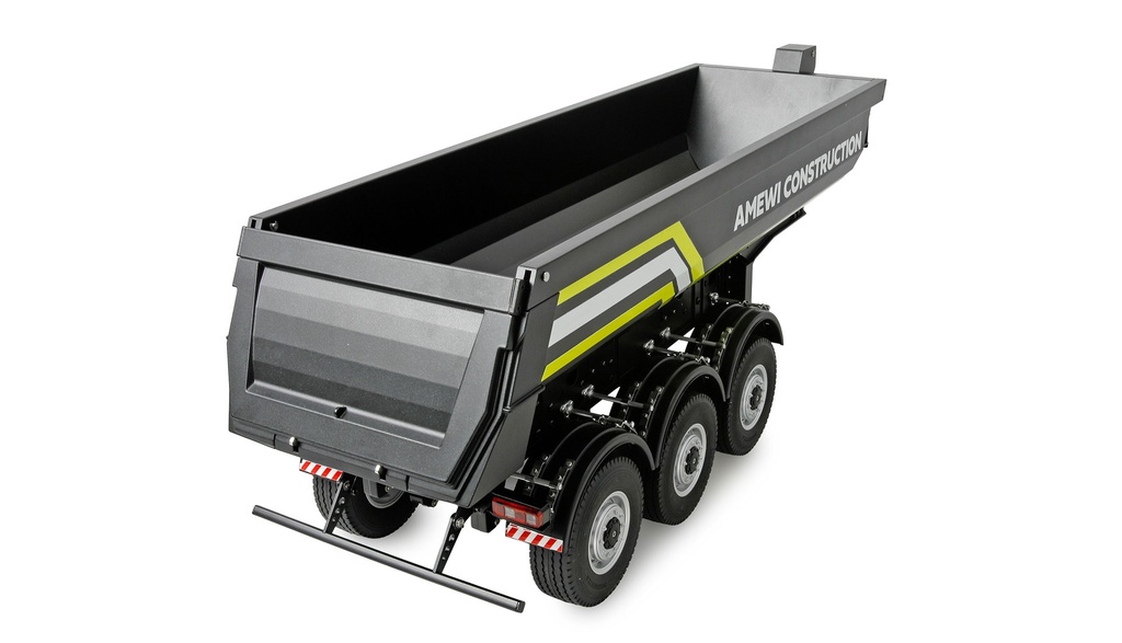 [ AMEWI22736 ] Amewi Three-Axle Semi-Trailer with Metal Dump Body 1:14 black