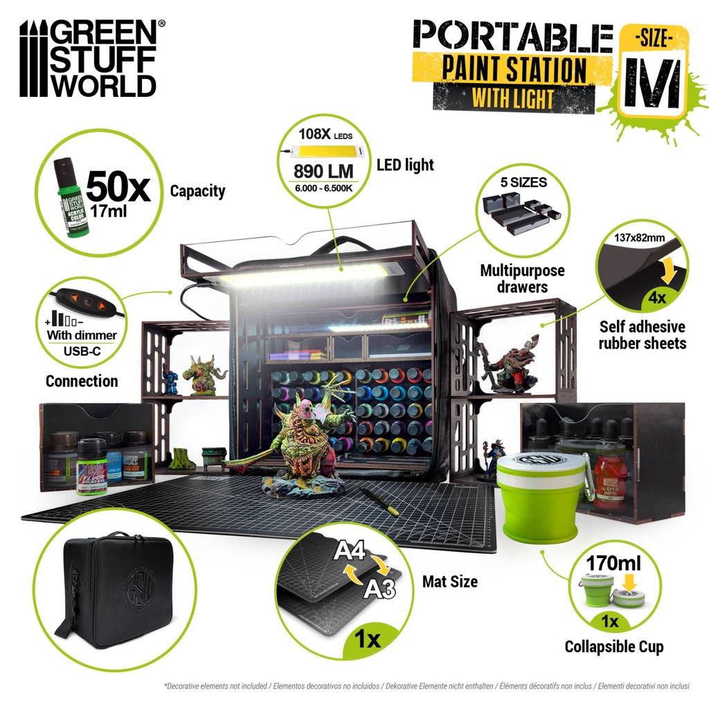 [ GSW14408 ] Green Stuff World Miniature Portable Paint Station