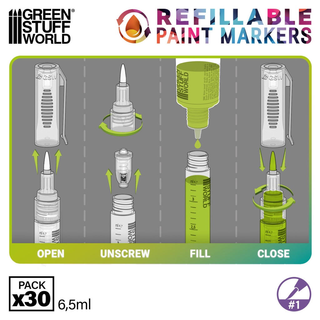 [ GSW6331 ] Green Stuff World Refillable Paint Marker