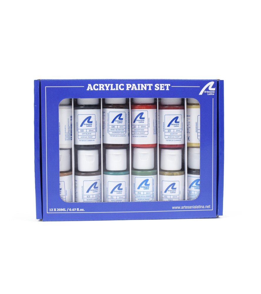 [ AL277PACK21 ] Artesania latina paint set schooners (o.a.Virginia/harvey/cutty sark))