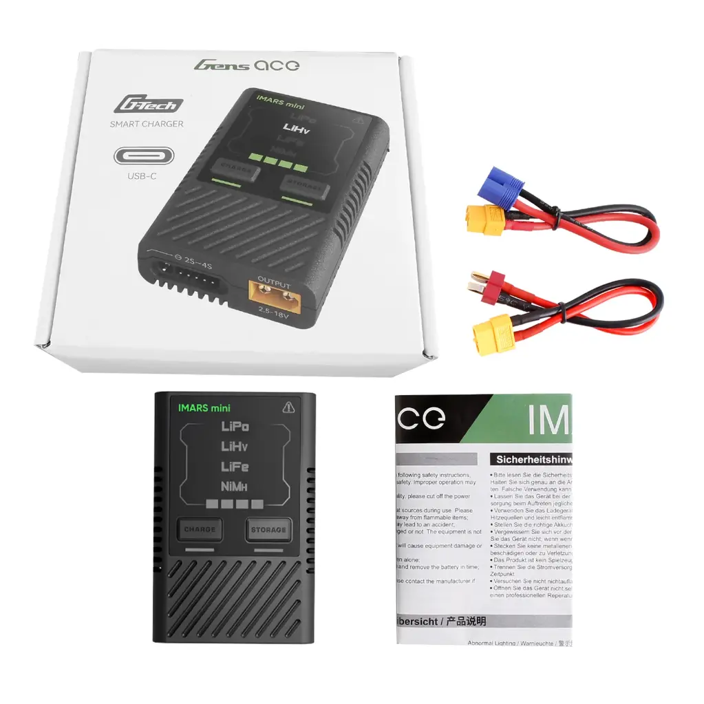 [ GEA60WE2 ] Gens Ace iMars mini G-Tech USB-C 2-4S 60W RC Battery Charger
