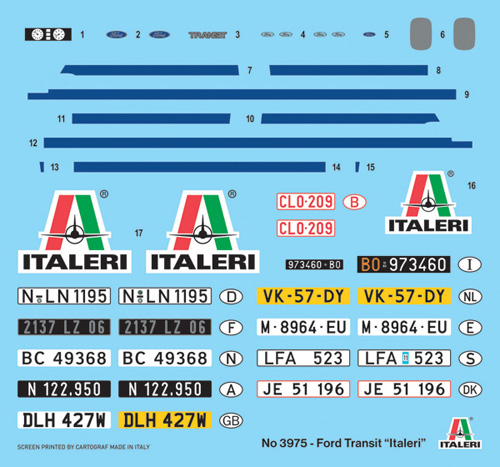 [ ITA-3975S ] Italeri Ford Transit "Italeri" 1/24