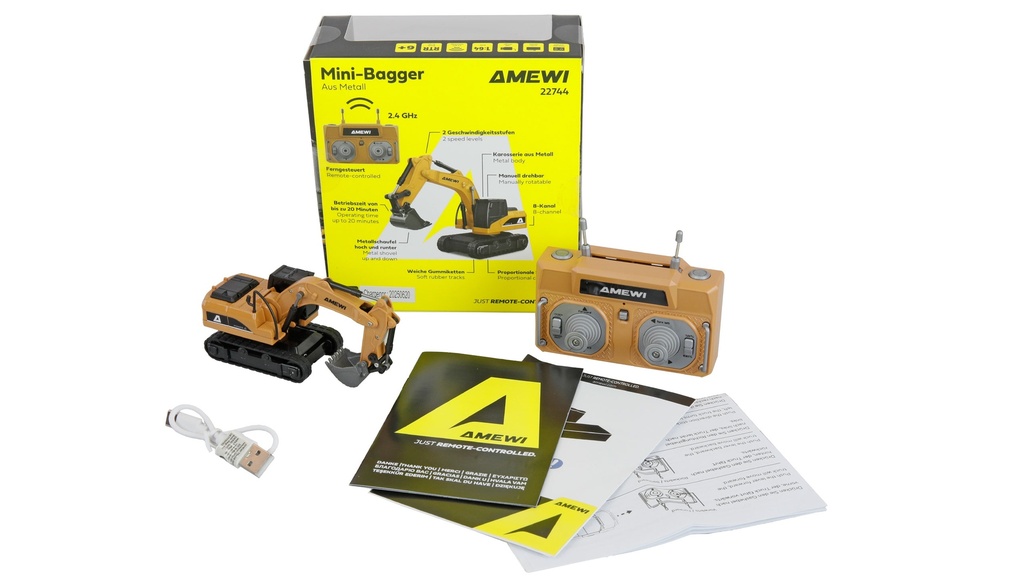 [ AMEWI22744 ] Amewi Mini metal excavator proportional 8 channel 1/64 RTR