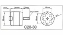 [ MPX314955 ] Multiplex ROXXY BL Outrunner C28-30-09 1280Kv 7-12v 15-25A