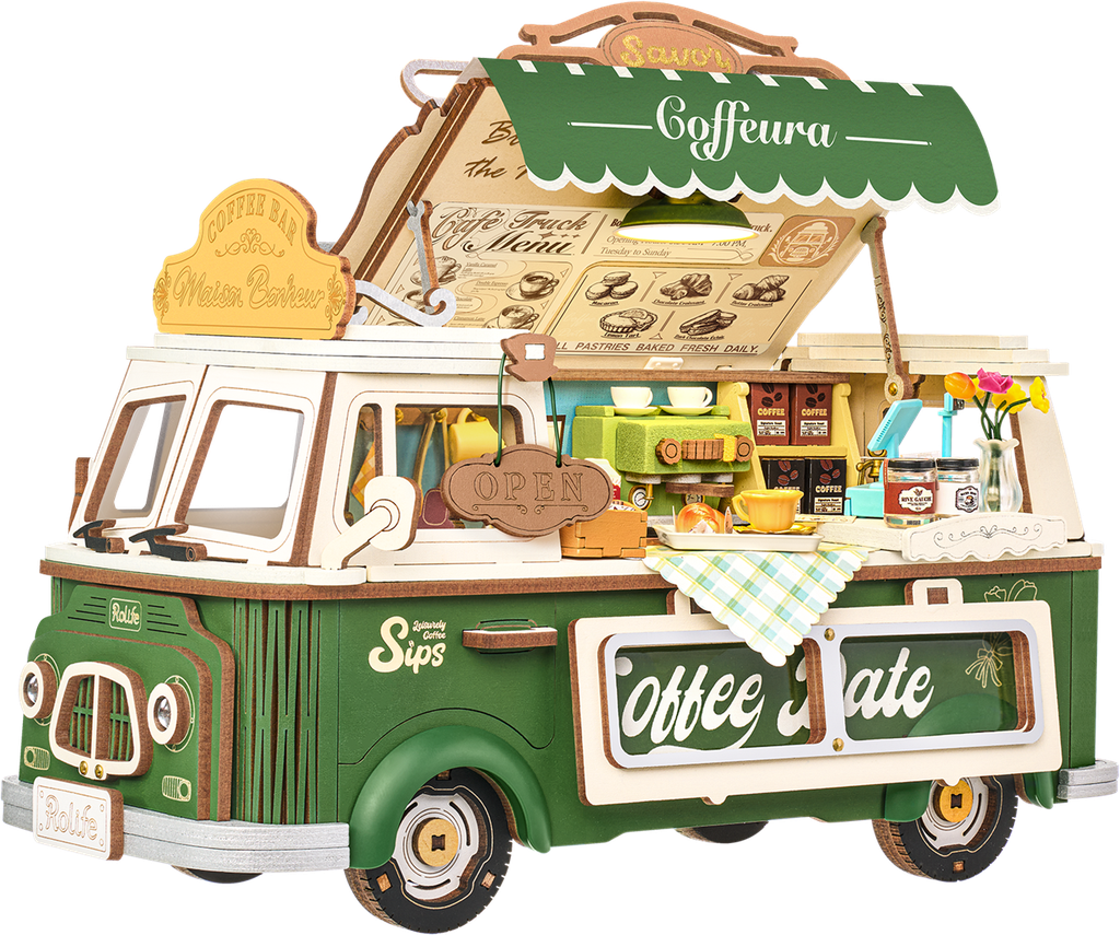 [ ROLIFETGS07 ] Rolife 3D Puzzle Creation Set Leo's Coffee Truck 