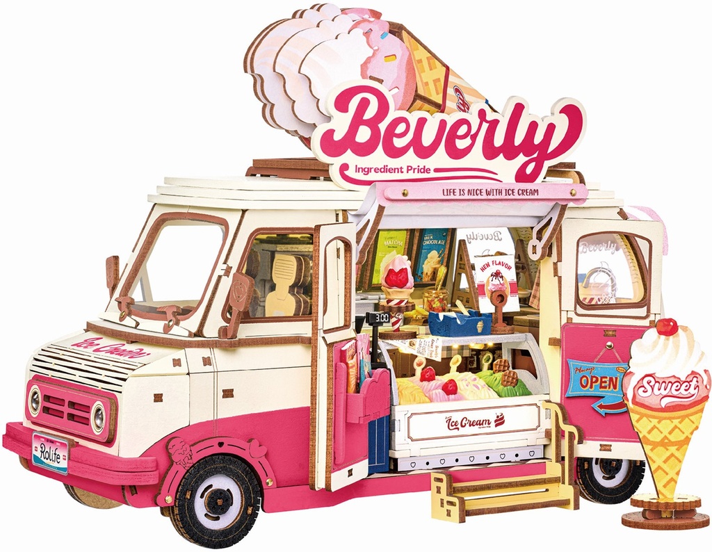 [ ROLIFETGS06 ] Rolife 3D Puzzle Creation Set Beverly's Ice Cream Truck 