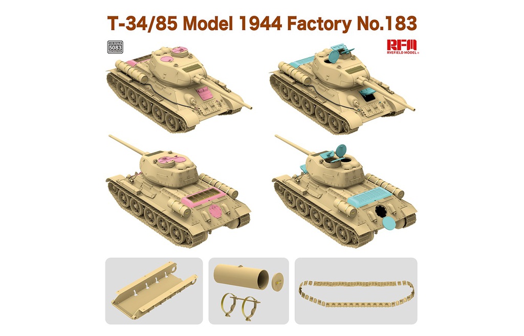 [ RFM5083 ] Ryefield Model T-34/85 Model 1944 Factory No.183 1/35