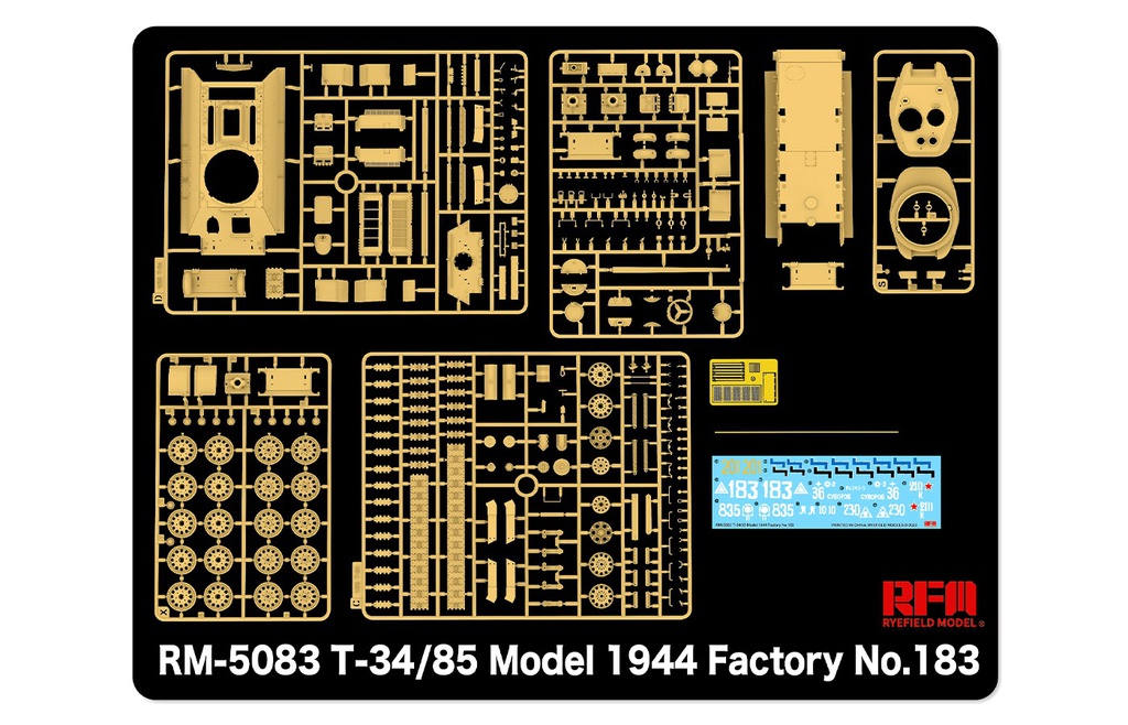 [ RFM5083 ] Ryefield Model T-34/85 Model 1944 Factory No.183 1/35