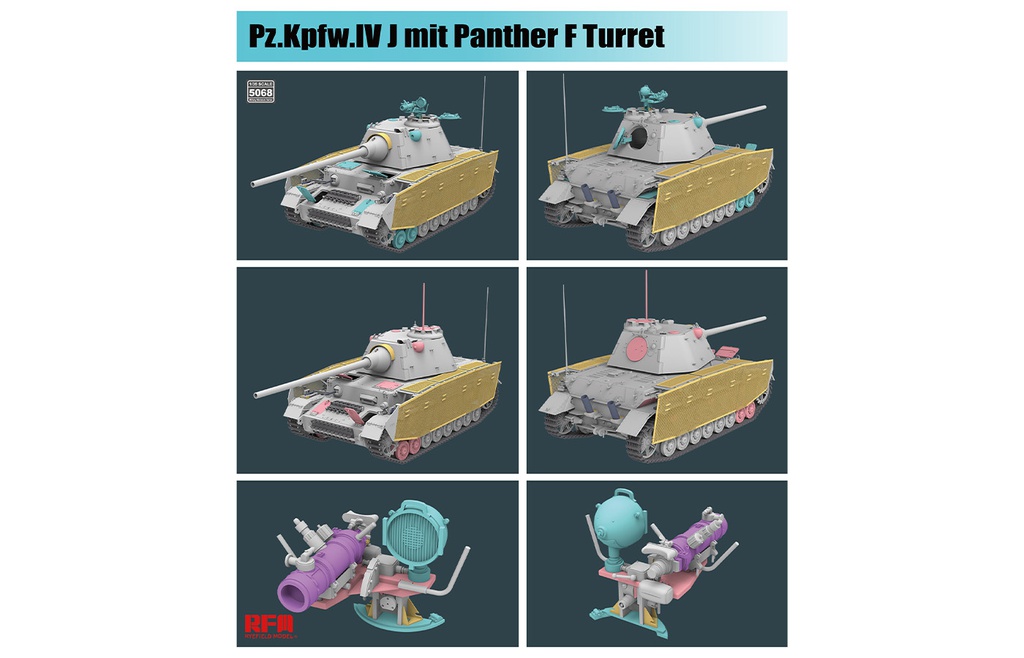 [ RFM5068 ] Ryefield Model Pz.Kpfw.IV J mit Panther F Turret 1/35