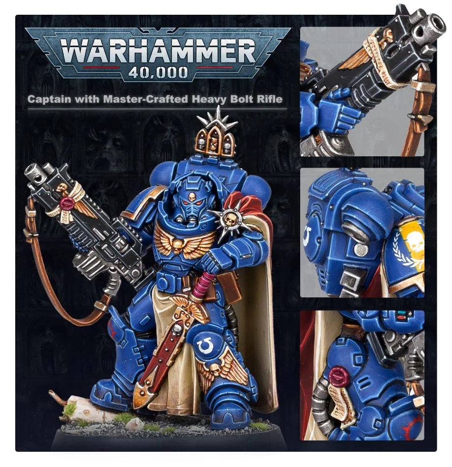 [ GW48-48 ] Space  Marines CAPTAIN with MASTER-CRAFTED BOLT RIFLE