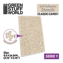 [ GSW11466 ] Green stuff world Self-adhesive stencils - Classic Camo 1