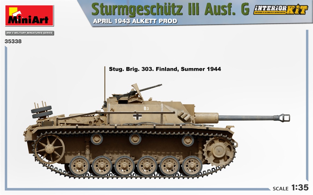[ MINIART35338 ] Miniart sturmgeschütz III Ausf.G APRIL 1943 Alkett prod 1/35